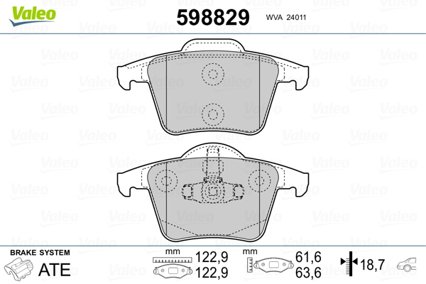 Valeo Remblokset 598829