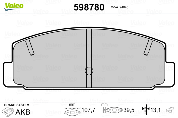 Valeo Remblokset 598780