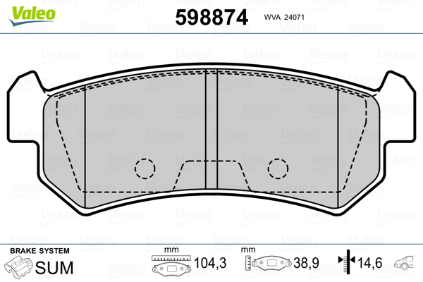 Valeo Remblokset 598874