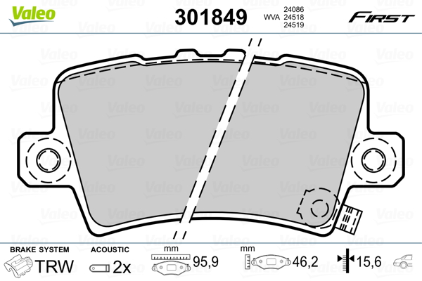 Valeo Remblokset 301849