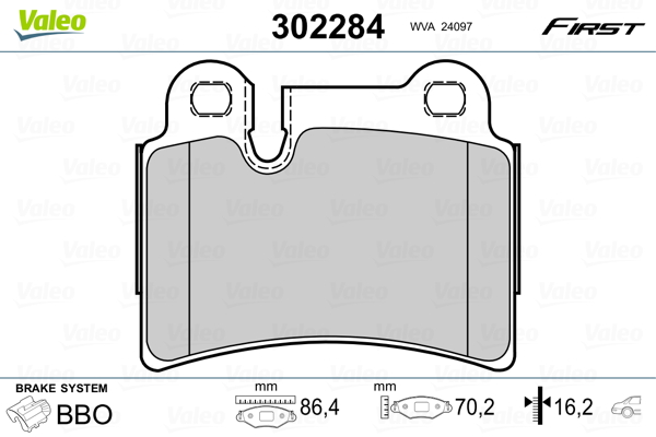 Remblokset Valeo 302284