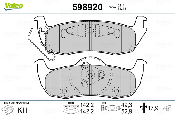 Valeo Remblokset 598920