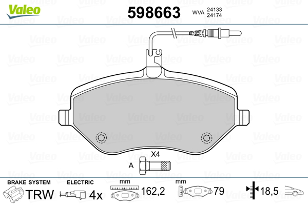 Remblokset Valeo 598663