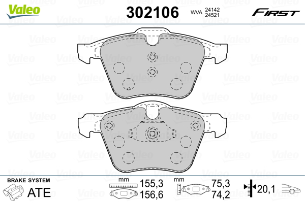 Valeo Remblokset 302106