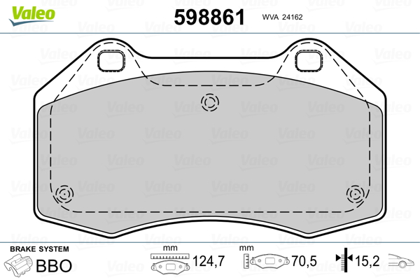 Remblokset Valeo 598861