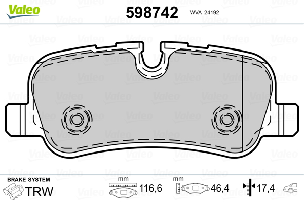 Remblokset Valeo 598742
