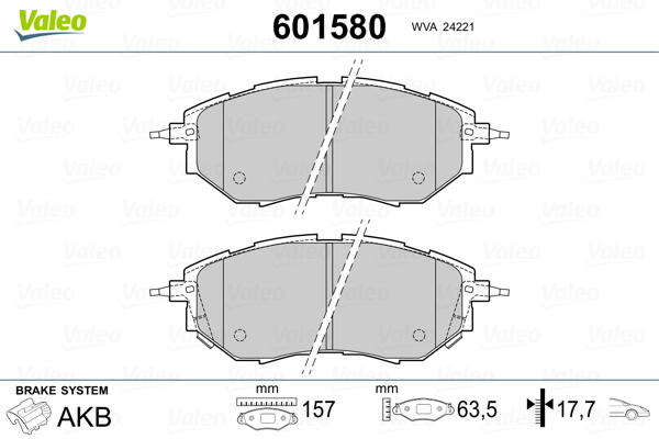 Valeo Remblokset 601580