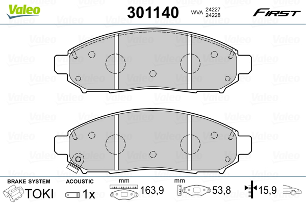 Remblokset Valeo 301140