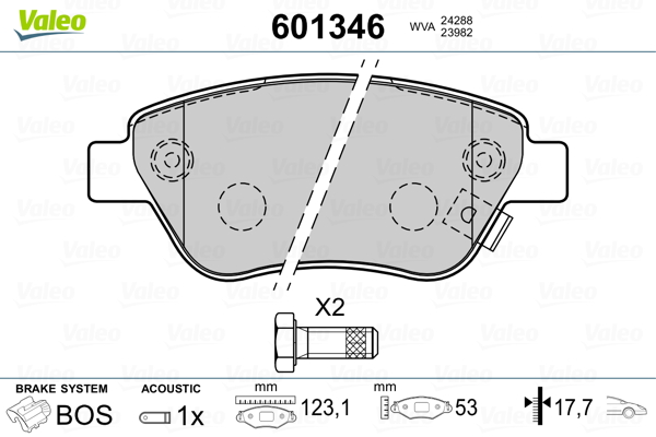 Valeo Remblokset 601346