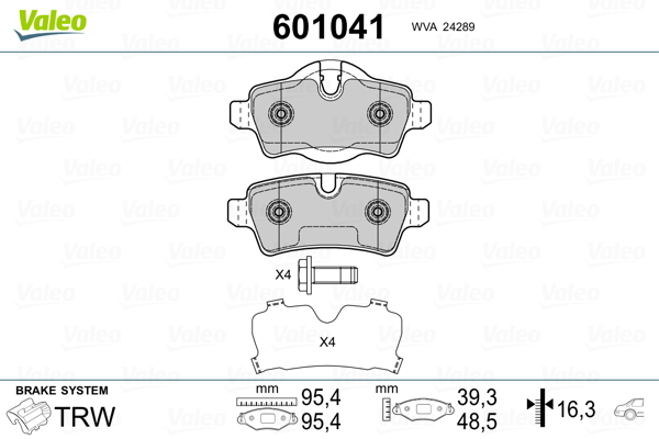 Valeo Remblokset 601041