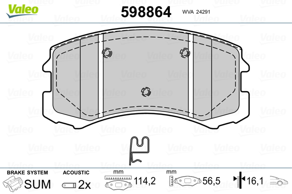 Valeo Remblokset 598864