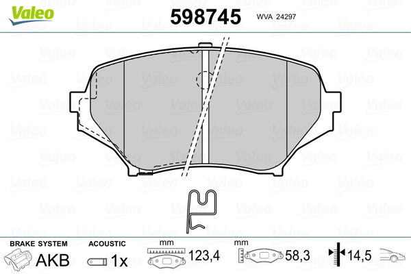 Valeo Remblokset 598745