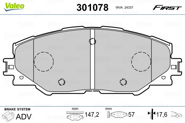 Valeo Remblokset 301078