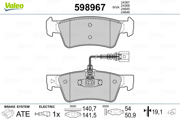 Valeo Remblokset 598967