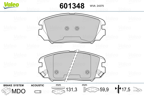 Valeo Remblokset 601348