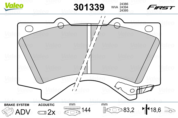 Valeo Remblokset 301339