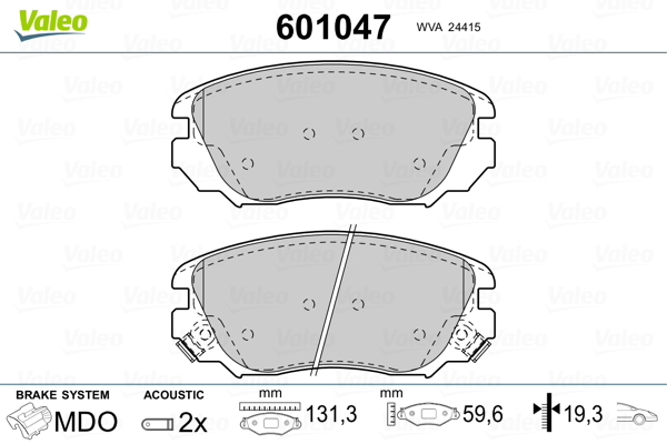 Valeo Remblokset 601047