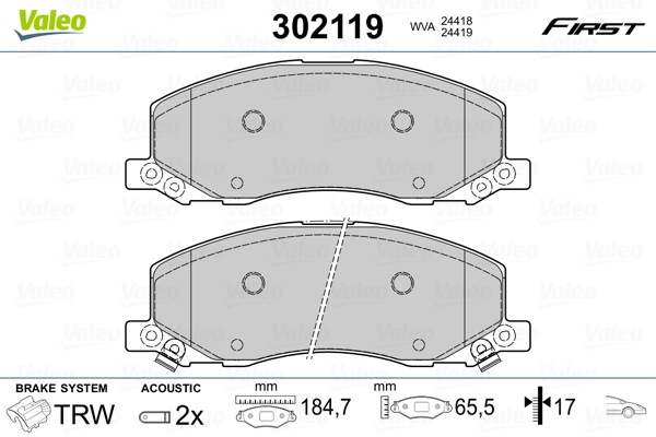 Remblokset Valeo 302119