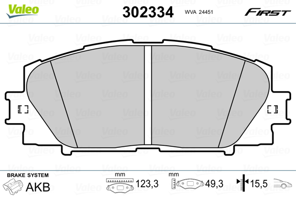 Valeo Remblokset 302334