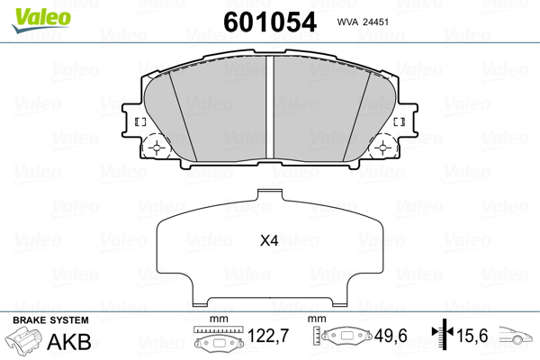 Valeo Remblokset 601054