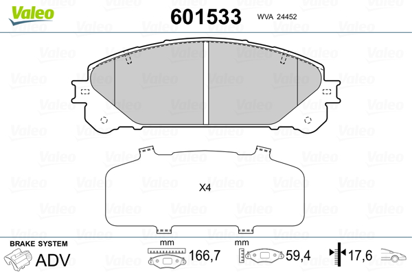 Valeo Remblokset 601533