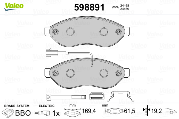 Valeo Remblokset 598891