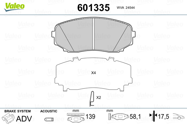 Valeo Remblokset 601335