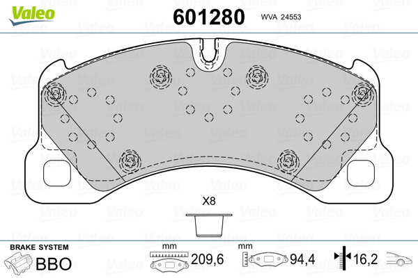 Remblokset Valeo 601280