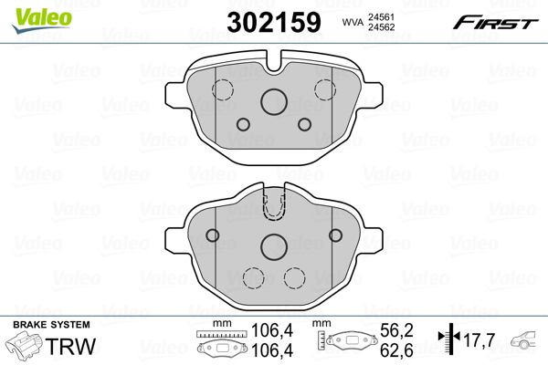 Valeo Remblokset 302159