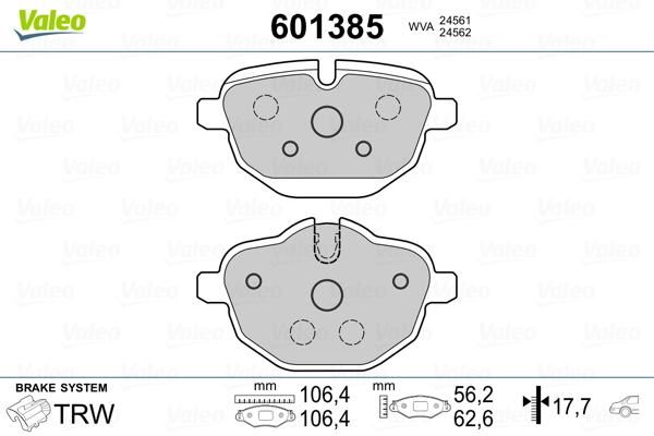 Valeo Remblokset 601385