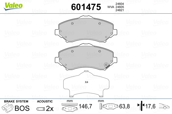 Valeo Remblokset 601475