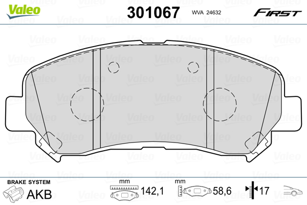 Valeo Remblokset 301067