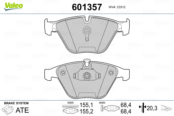 Remblokset Valeo 601357