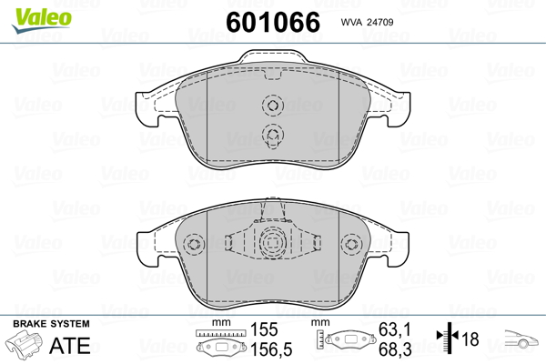 Remblokset Valeo 601066