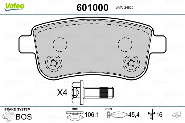 Valeo Remblokset 601000