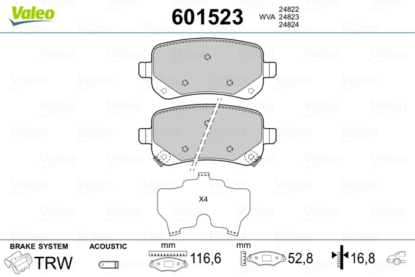 Valeo Remblokset 601523