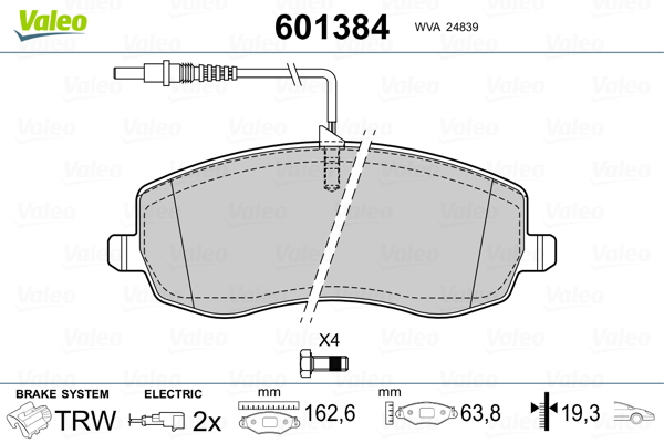 Valeo Remblokset 601384