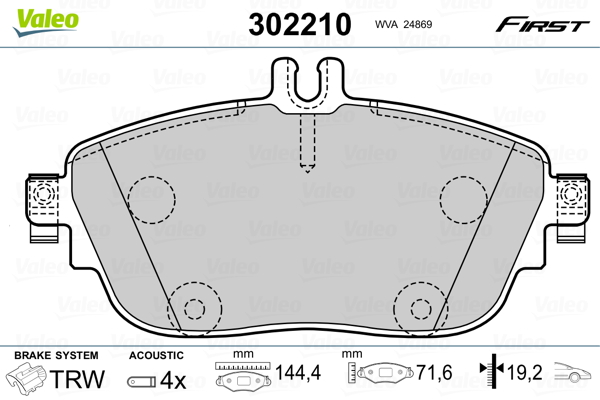 Valeo Remblokset 302210