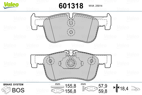 Valeo Remblokset 601318