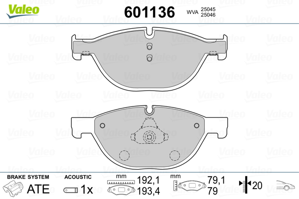 Valeo Remblokset 601136