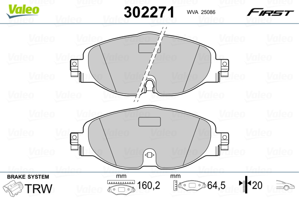 Remblokset Valeo 302271