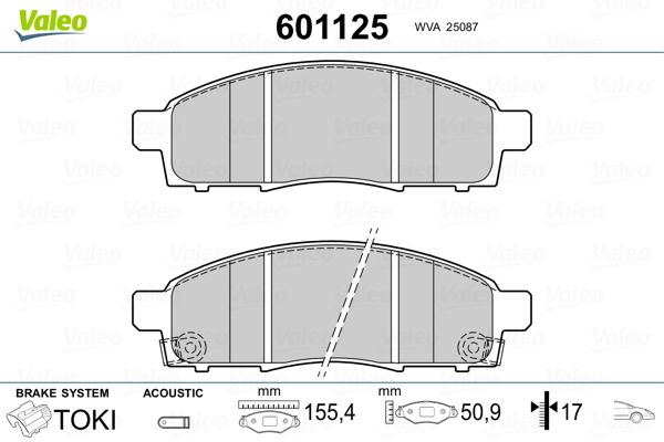 Remblokset Valeo 601125