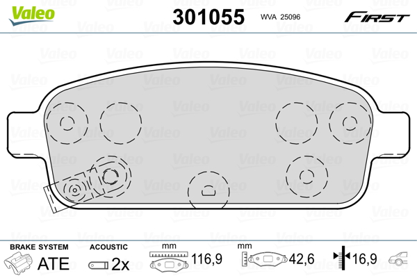 Valeo Remblokset 301055