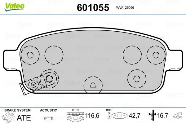 Valeo Remblokset 601055