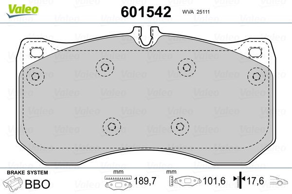 Remblokset Valeo 601542