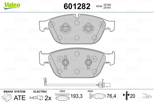 Valeo Remblokset 601282