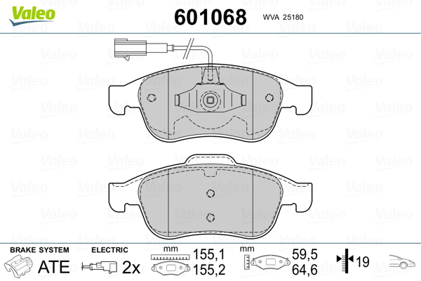 Valeo Remblokset 601068