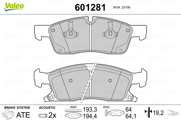 Valeo Remblokset 601281