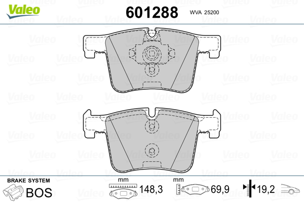 Valeo Remblokset 601288