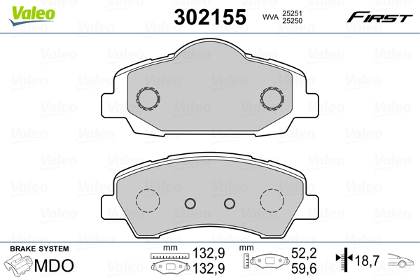 Valeo Remblokset 302155